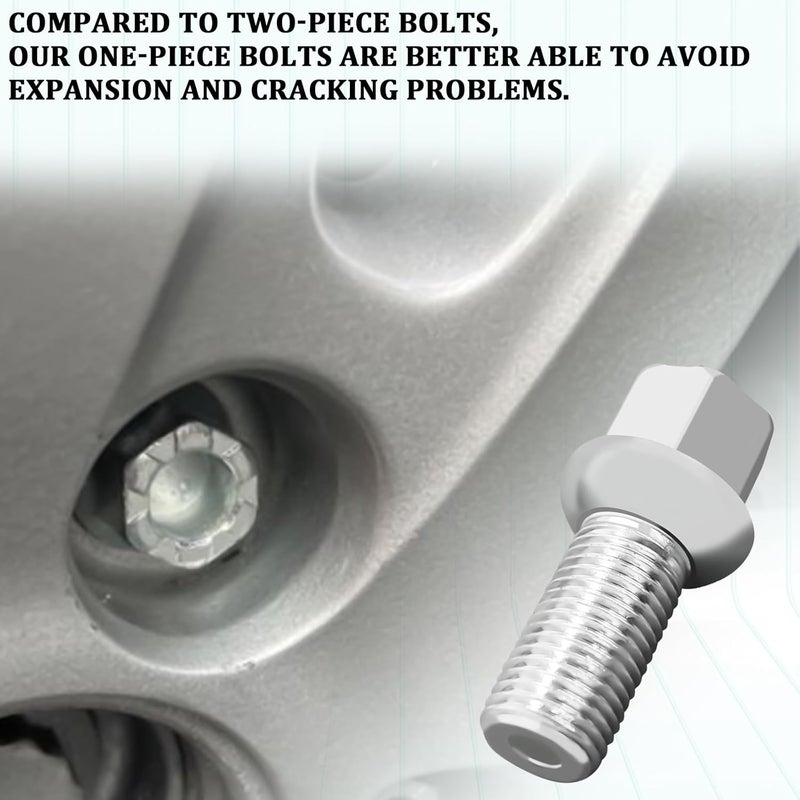 SamWinGear Wheel Bolts M14x1.5 Lug Bolts Wheel Studs WHT001812 Ball Seat Wheels Lug Bolt Alloy Steel 27mm Shank Length Chrome Replace Bolt Studs Hub Screws with Nuts for Audi Seat Skoda VW - Image 4